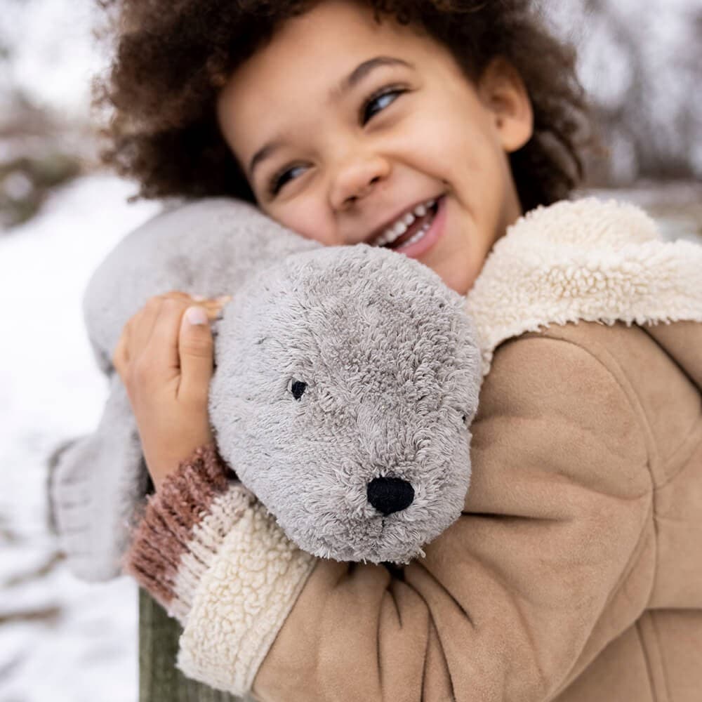 Cuddly Animal Seal Large | Grey — vista 2