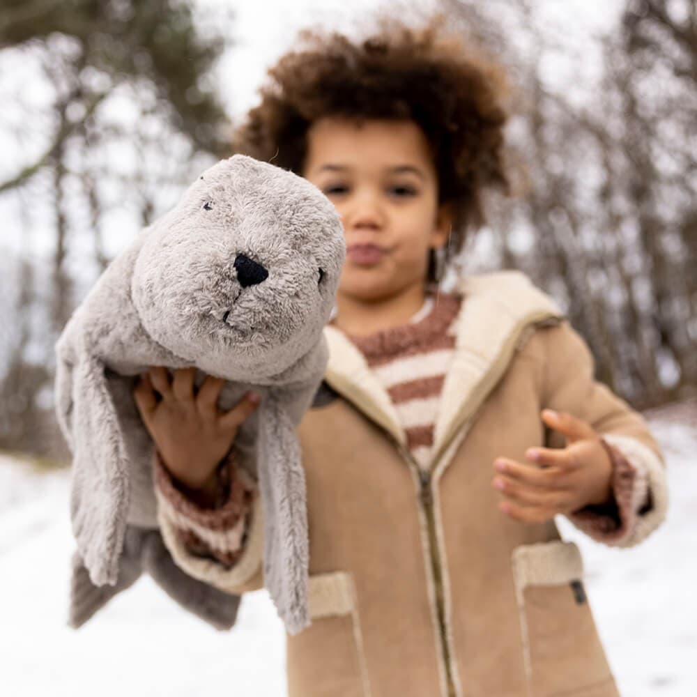 Cuddly Animal Seal Large | Grey — vista 5