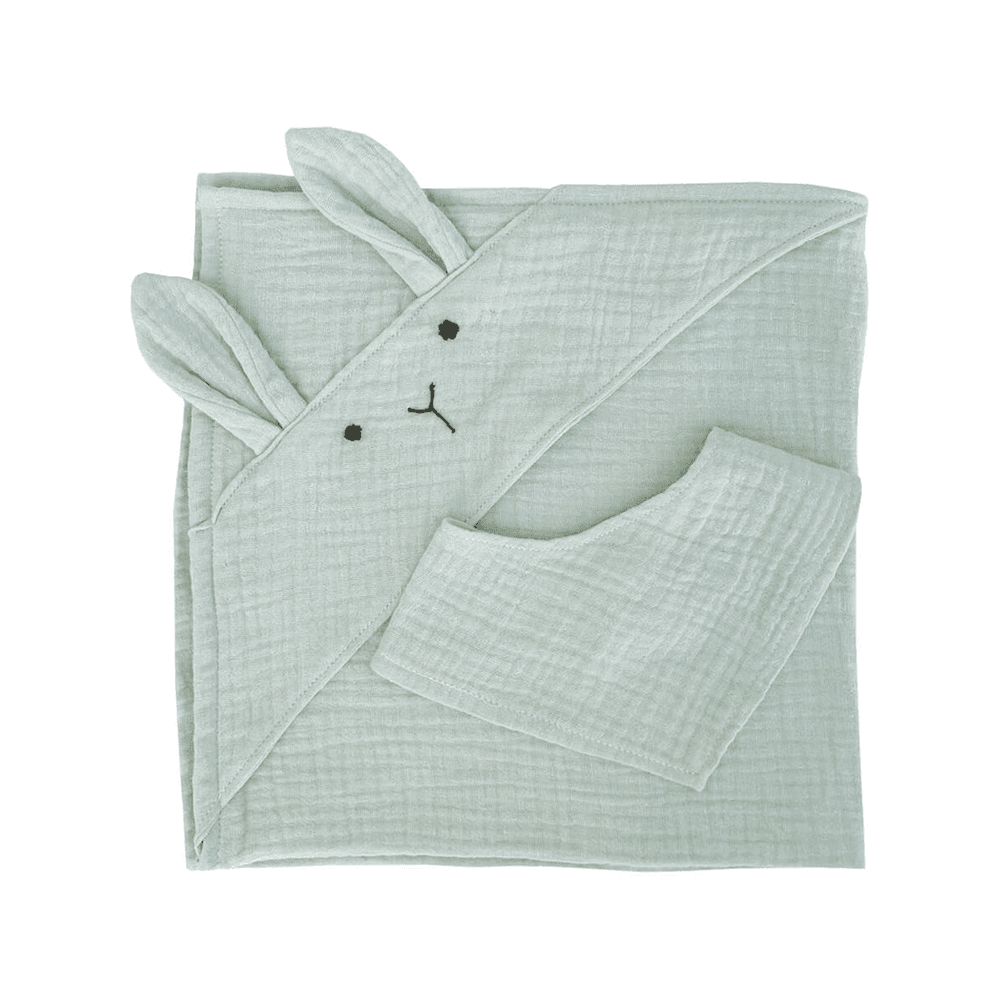Conjunto Toalha-bandana Bunny Bobble Verde