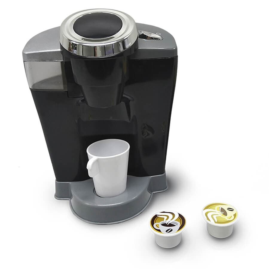 Máquina de Café com Sons Realistas e Gotejamento Real de Água