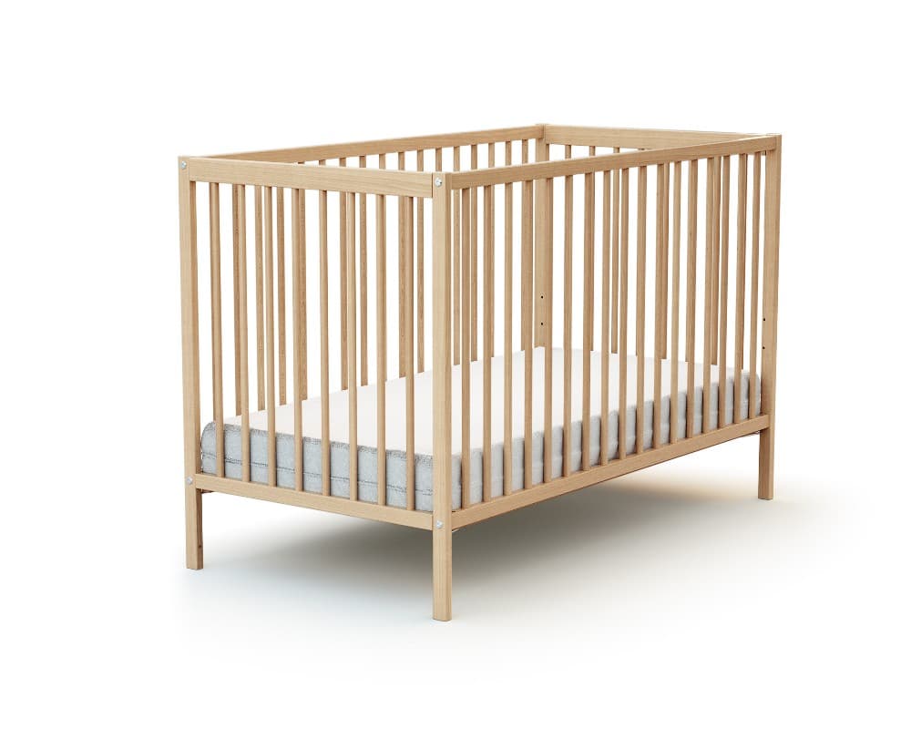 Cuna de Madera de 60 X 120 Haya Barnizad