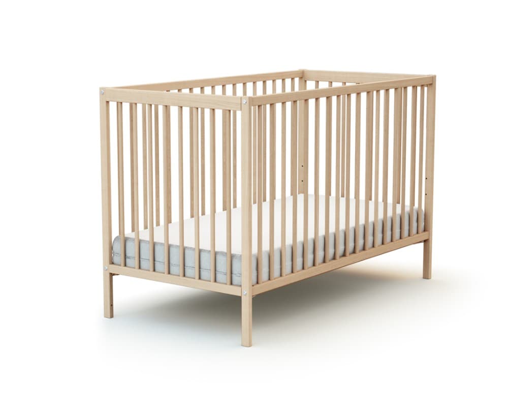 Cuna de Madera de 60 X 120 Haya Bruto