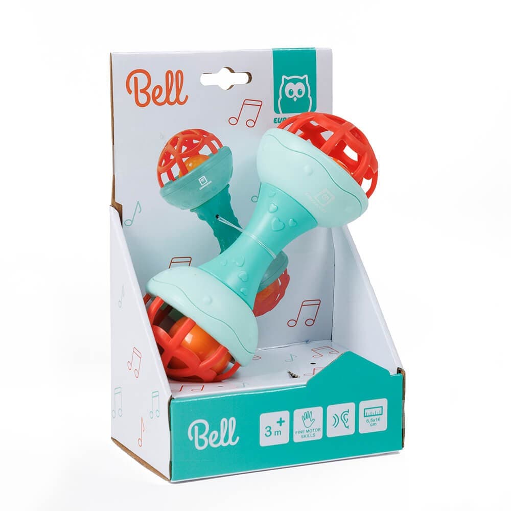 Chocalho Duplo com Pega Ergonómica – Bell