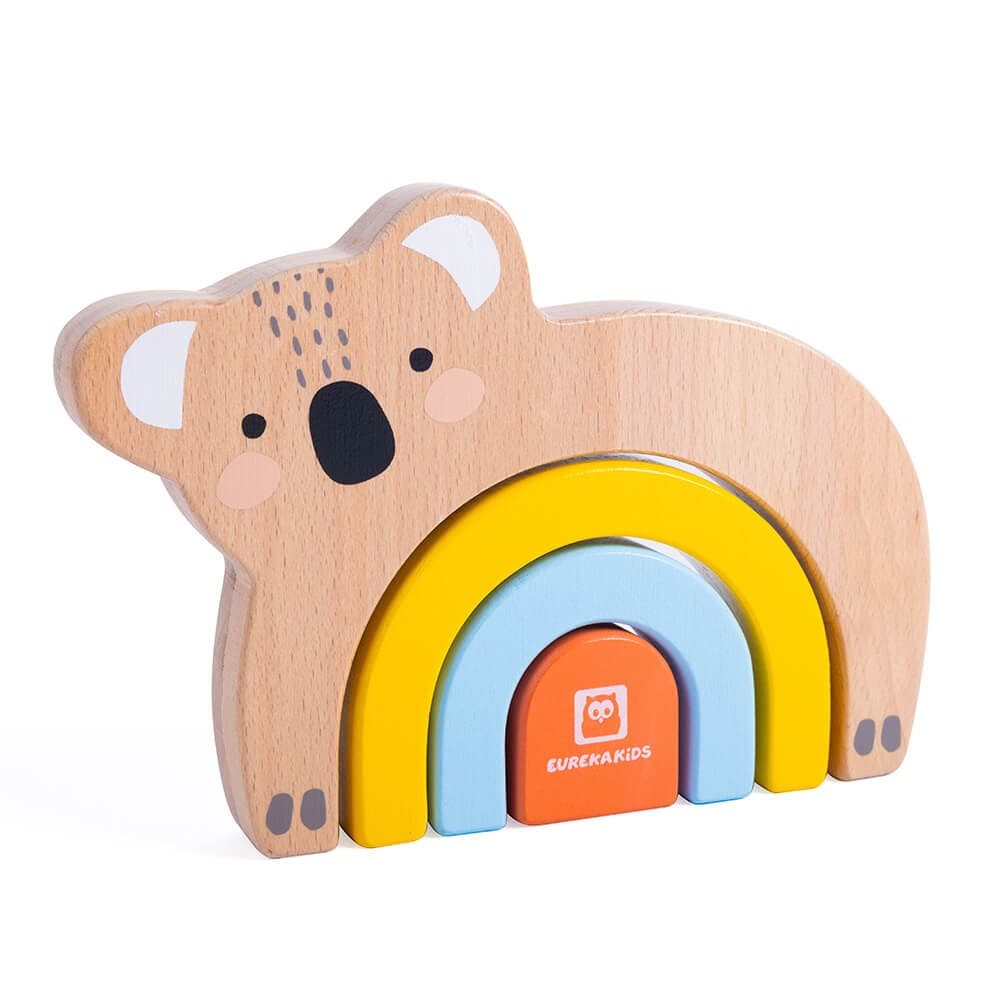 Brinquedo Arco-íris de Madeira Montessori — vista 2