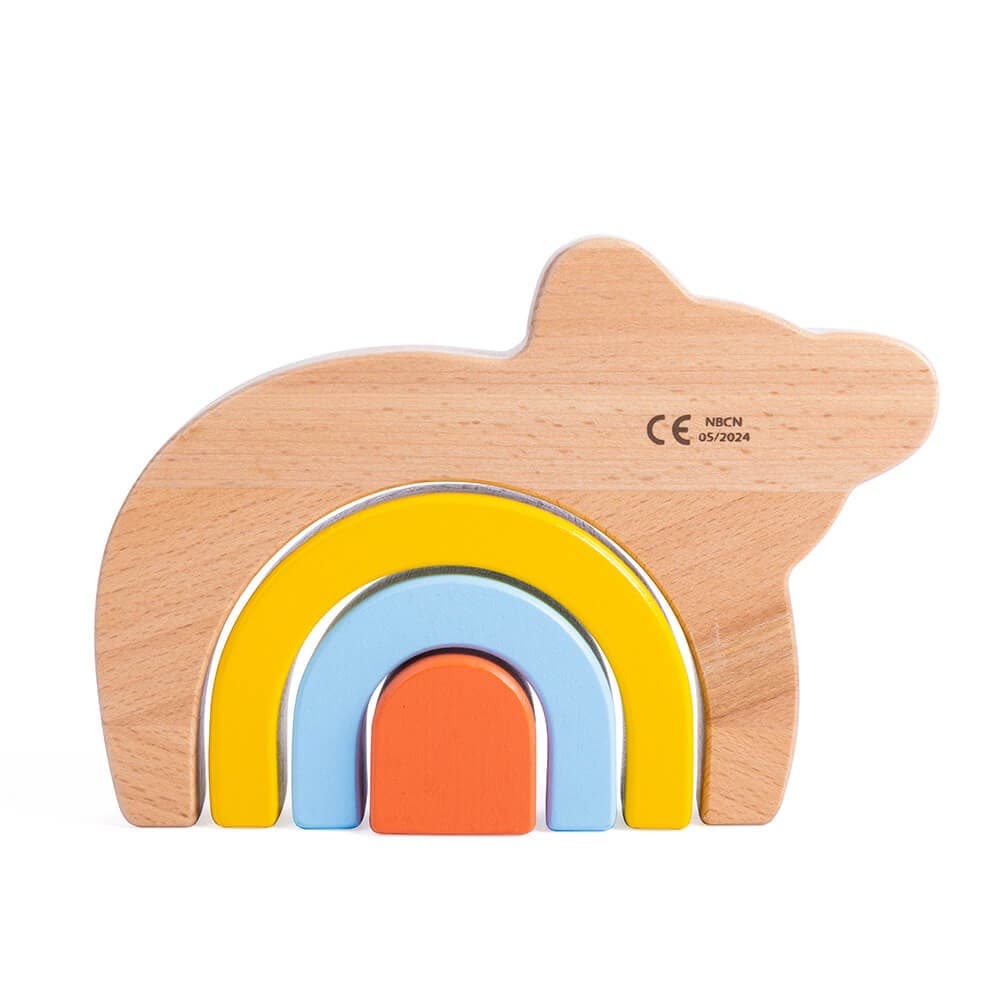 Brinquedo Arco-íris de Madeira Montessori — vista 3