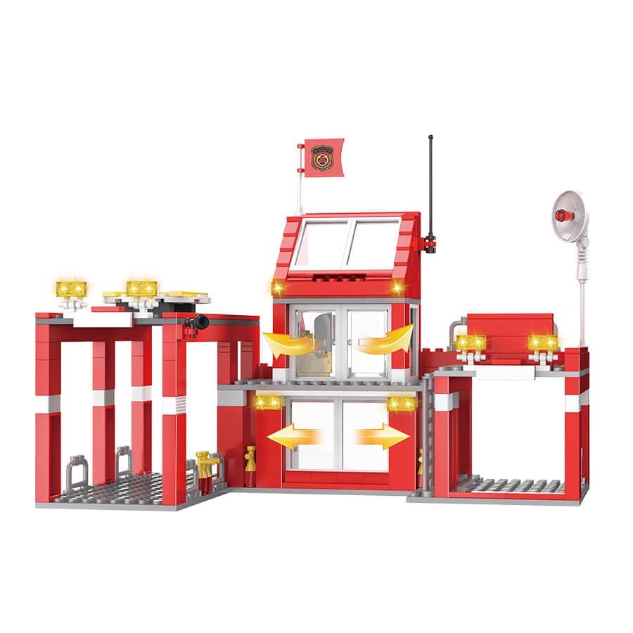 Blocos de Construção Quartel de Bombeiros com Veículos de Resgate — vista 4