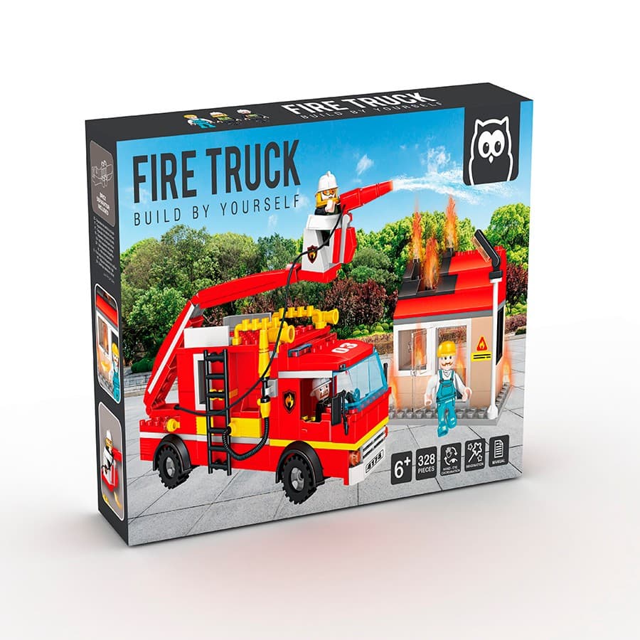 Blocos de Construção de Um Camião dos Bombeiros – 328 Peças — vista 2
