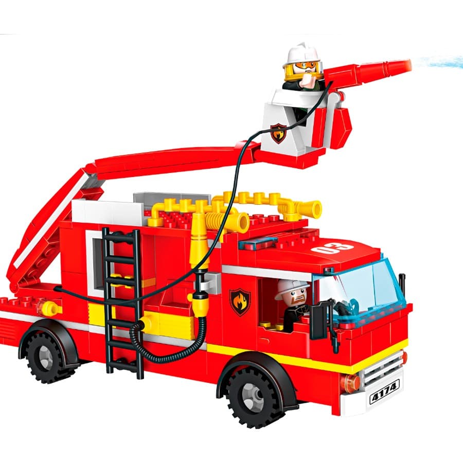 Blocos de Construção de Um Camião dos Bombeiros – 328 Peças — vista 3