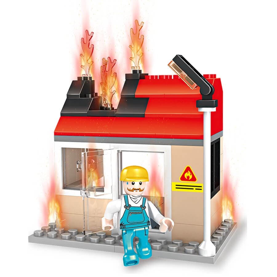 Blocos de Construção de Um Camião dos Bombeiros – 328 Peças — vista 5