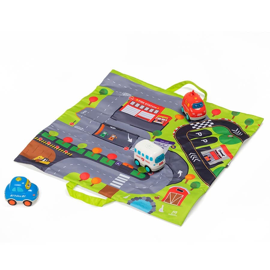 Tapete de Jogo com 3 Carros