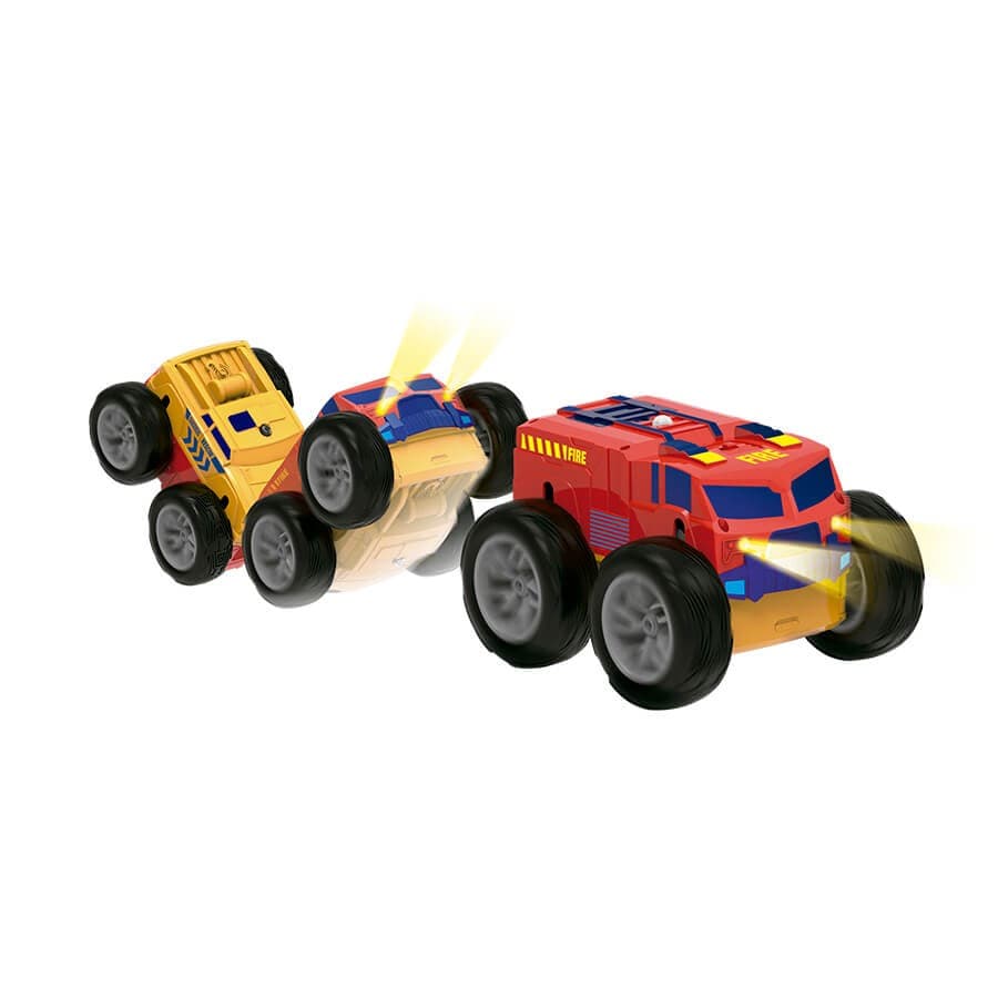 Automóvel Telecomandado Reversível Rescue Racer Vermelho e Amarelo — vista 4
