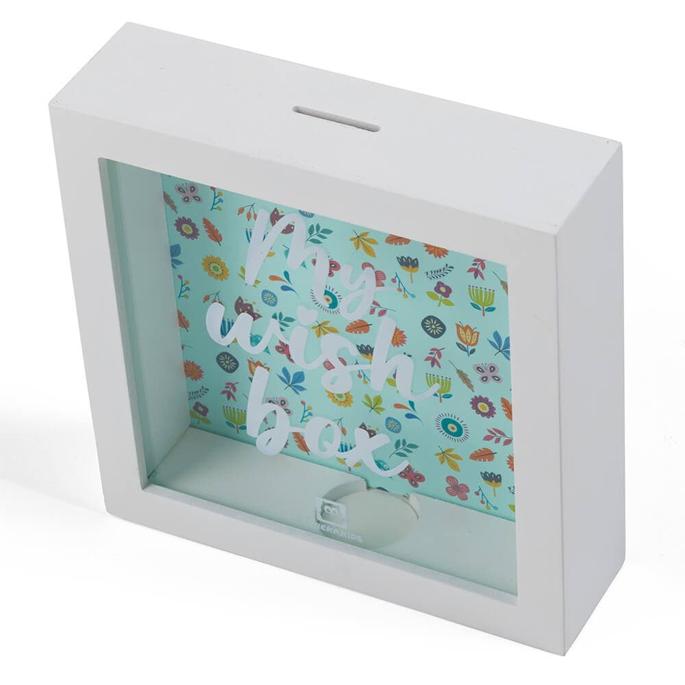 Mealheiro Transparente para Crianças com Estampado de Flores — vista 3