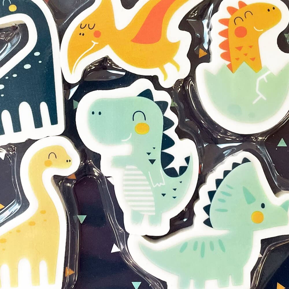 Borrachas de Dinossauro - Conjunto de 5 Unidades em Forma de Dinossauros — vista 2