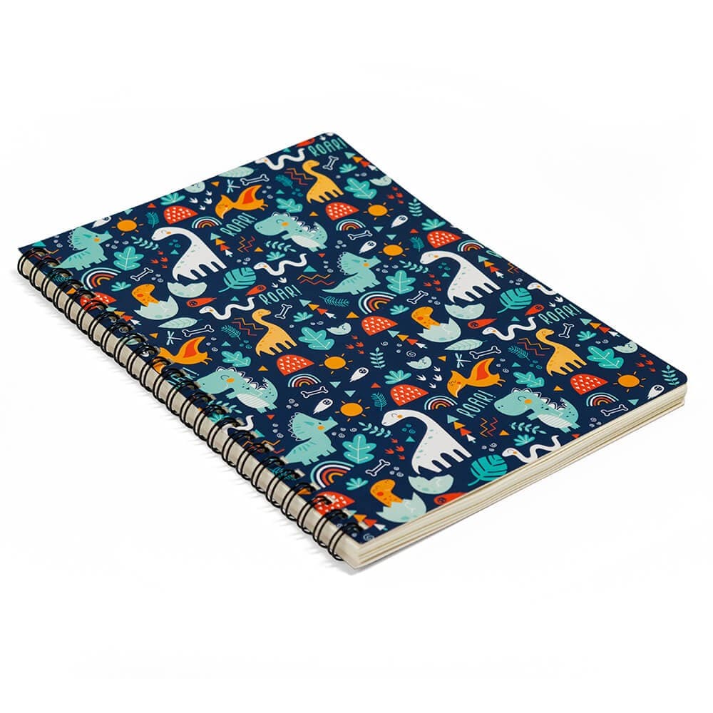 Caderno A5 Pautado com Desenho de Dinossauro — vista 2