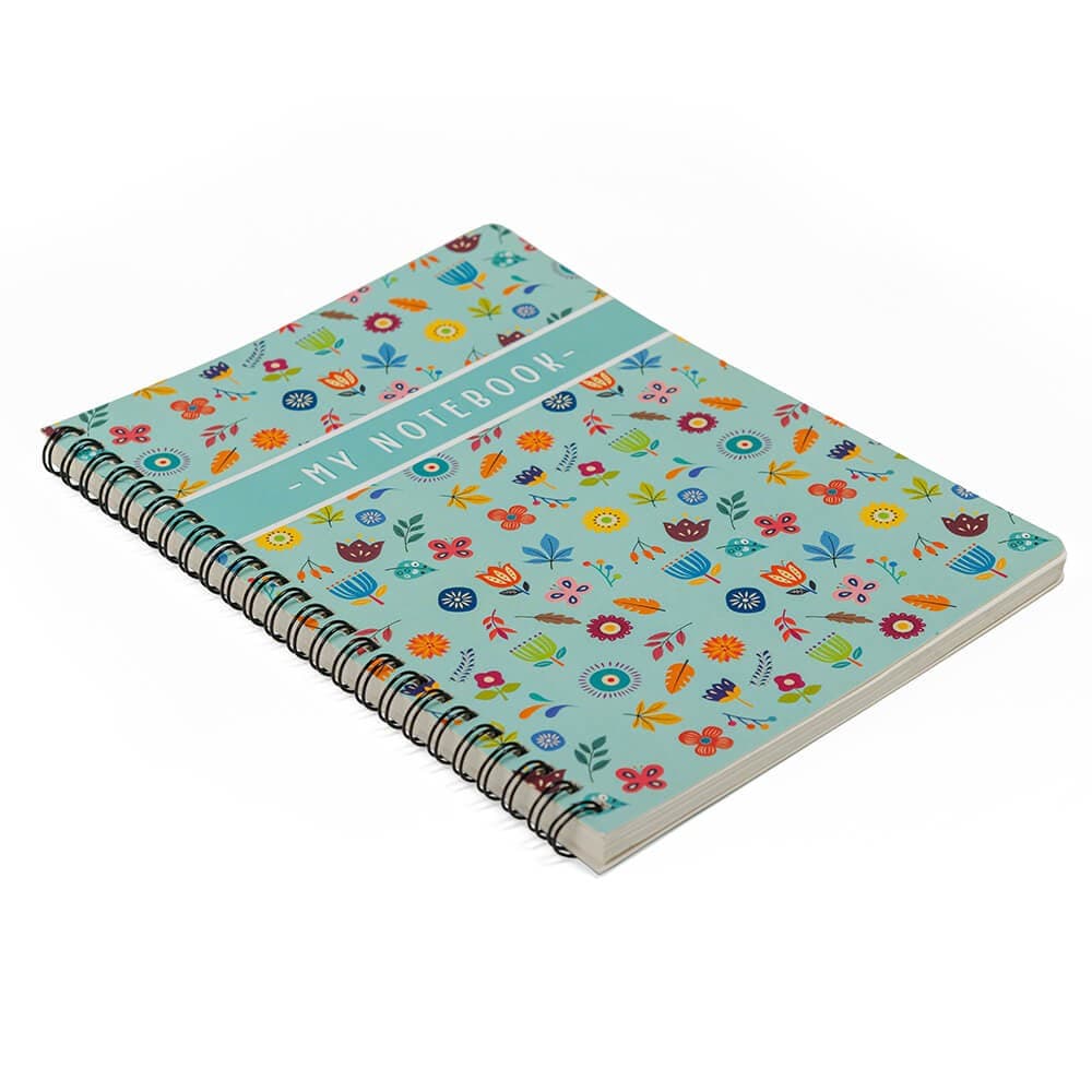 Caderno A5 Pautado com Desenho de Flores — vista 2