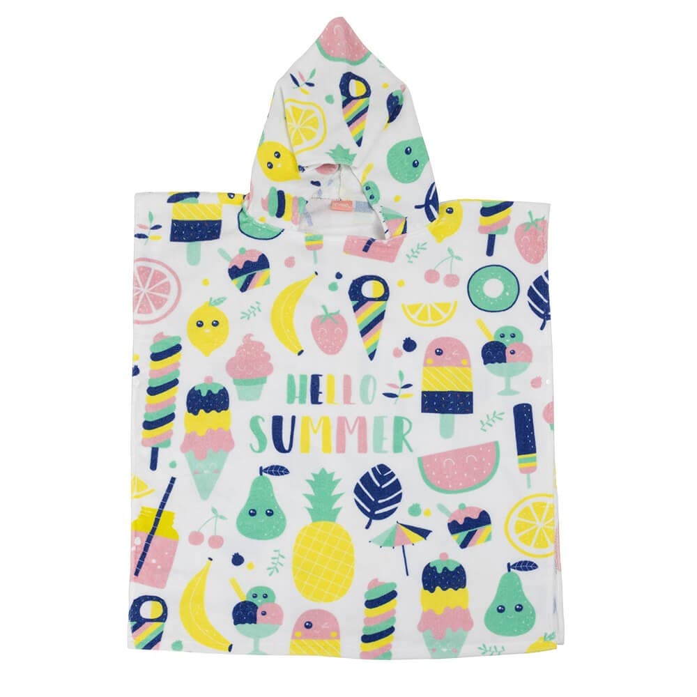 Poncho Toalha para Crianças Ideal para Piscina e Praia