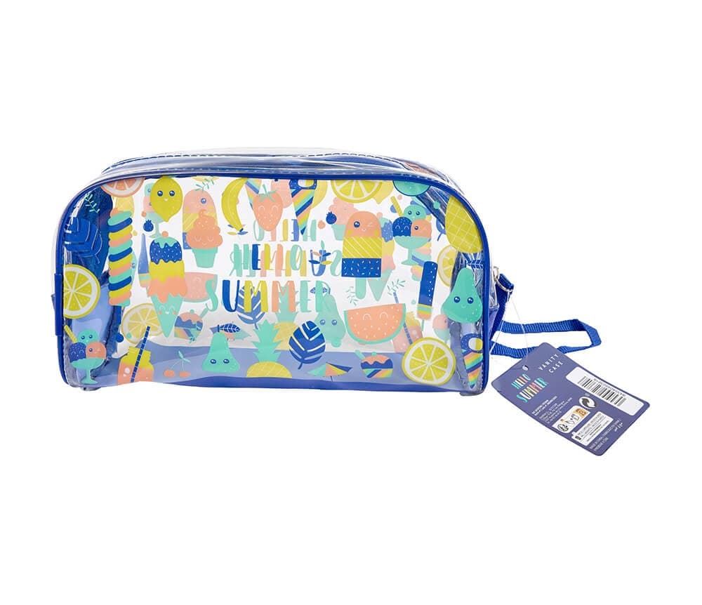 Necessaire de Praia com Design Transparente na Cor Laranja