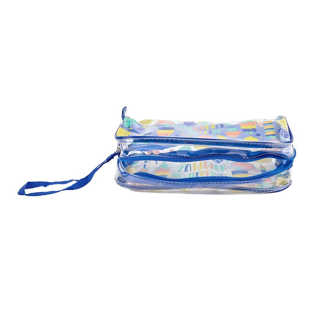 Necessaire de Praia com Design Transparente na Cor Laranja — vista 3