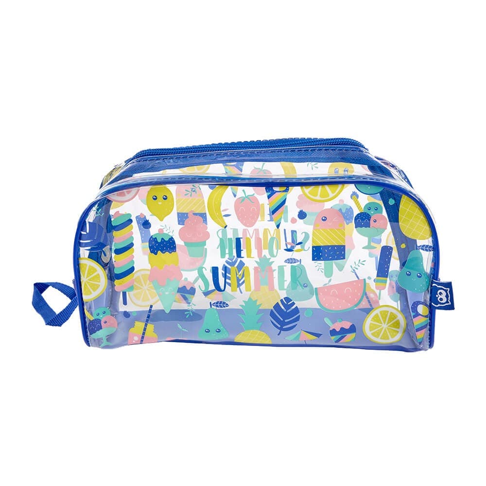 Necessaire de Praia com Design Transparente Cor Rosa