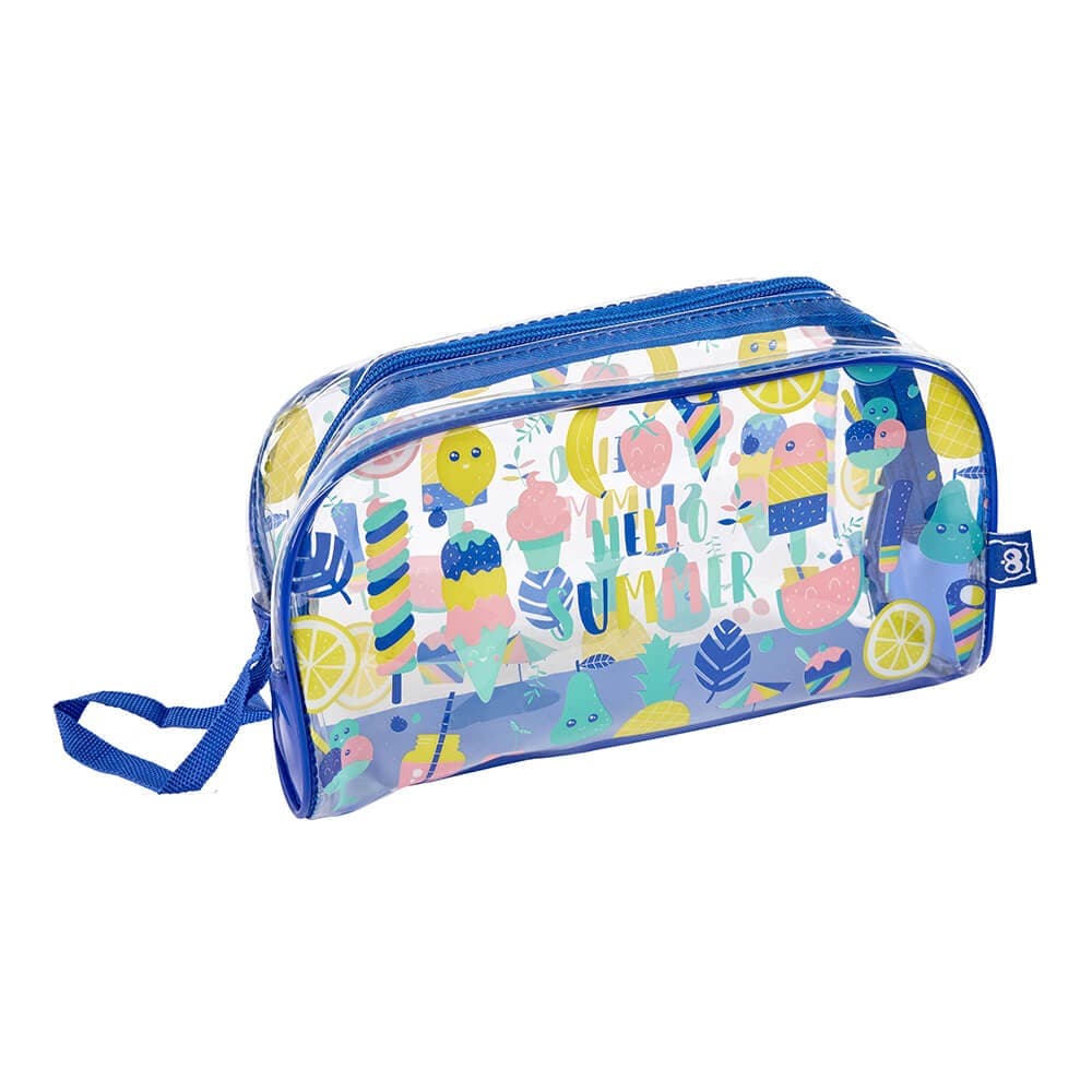 Necessaire de Praia com Design Transparente Cor Rosa — vista 2