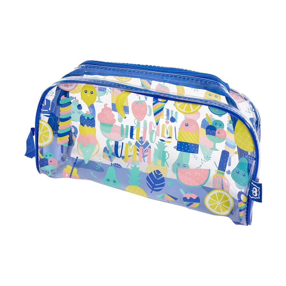 Necessaire de Praia com Design Transparente Cor Rosa — vista 3