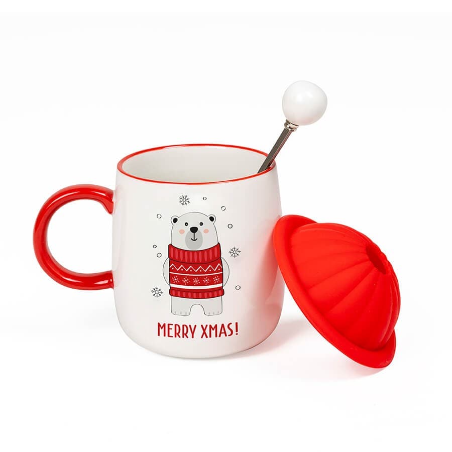 Caneca de Cerâmica de 420 Ml com Desenho de Natal