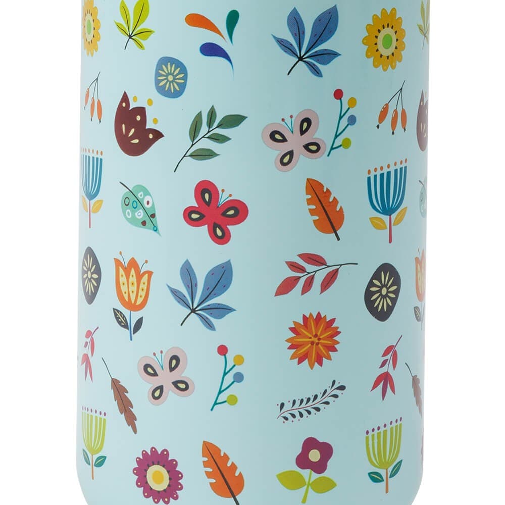 Garrafa de Água Personalizável para Crianças com Desenho de Flores — vista 2