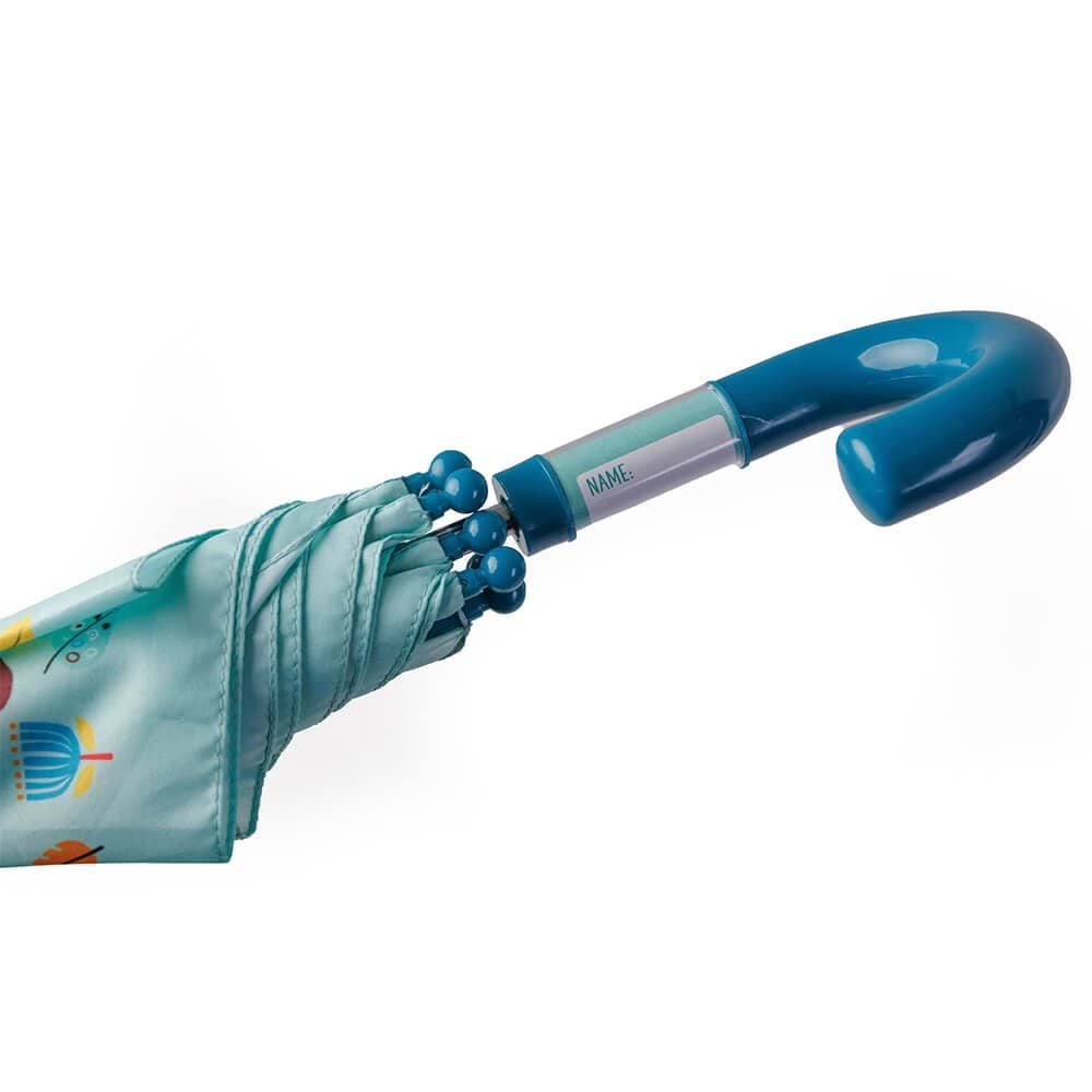 Guarda-chuva Azul Claro para Crianças com Estampado de Flores — vista 5