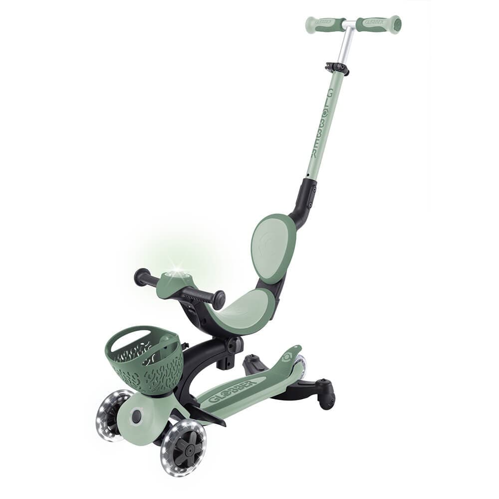 Go Up Baby Lights 360 – Patinete Evolutivo com Luzes (sálvia/oliva)