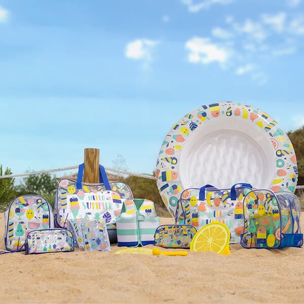 Nécessaire de Praia com Desenho Transparente Cor de Laranja — vista 2