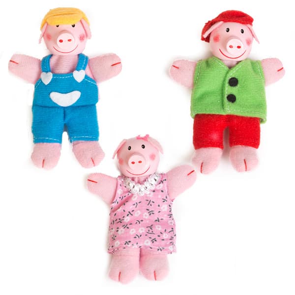 Marionetas de Dedo dos 3 Porquinhos e do Lobo 11cm — vista 3