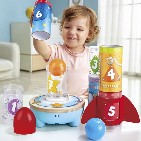 Brinquedo de Empilhar em Forma de Foguete — vista 3