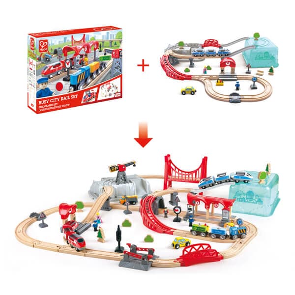Conjunto de Blocos de Construção Comboio Urbano — vista 4