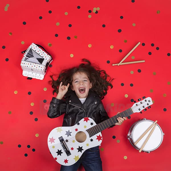 Guitarra de Madeira com Estrelas 75cm — vista 3
