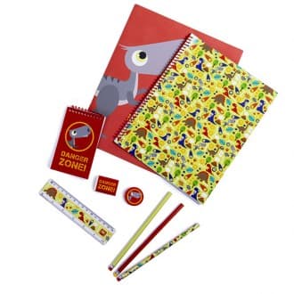 Conjunto de Papelaria de Dinossauros