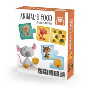 Alimentos para Animais - Quebra-cabeça Educativo